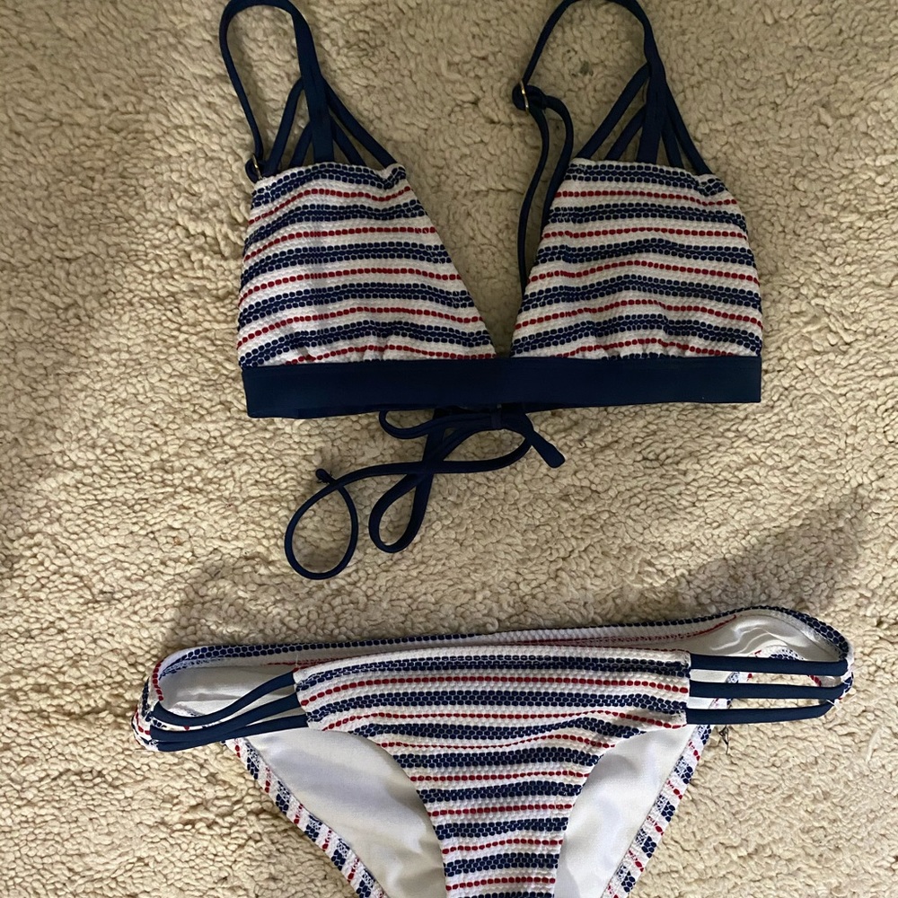 Target red white and blue bikini set